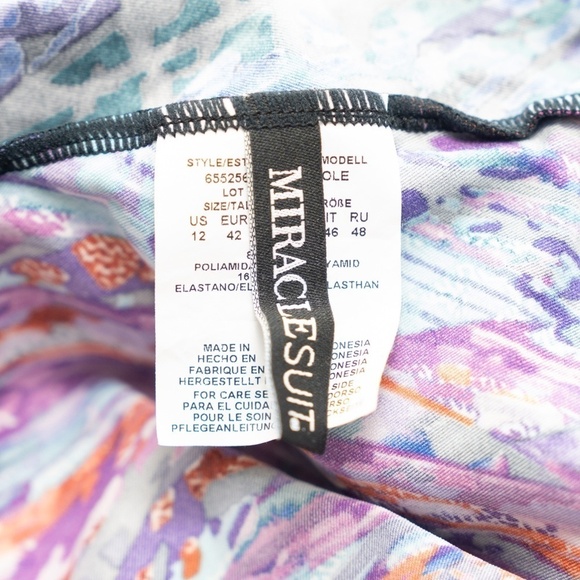 Miraclesuit. Mood Ring Peephole Tankini Top. - Picture 8 of 8